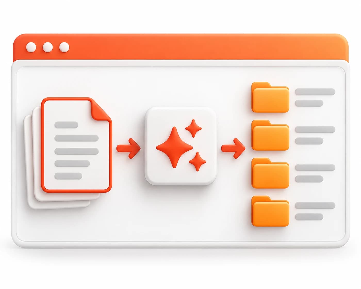 A specialized AI model categorizes a product file